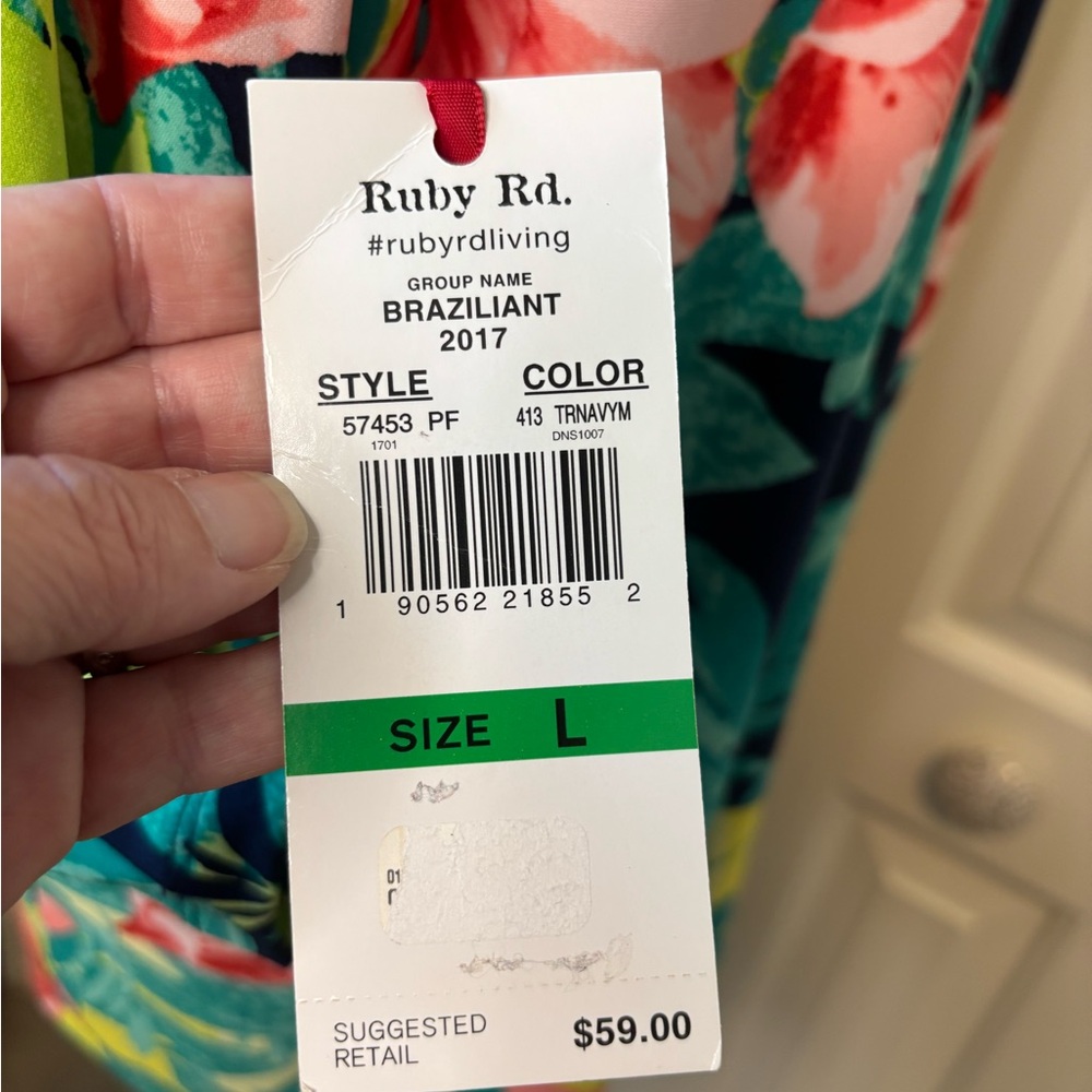 Ruby Rd. Floral Open Sleeve Colorful Top NWT - Picture 7 of 10